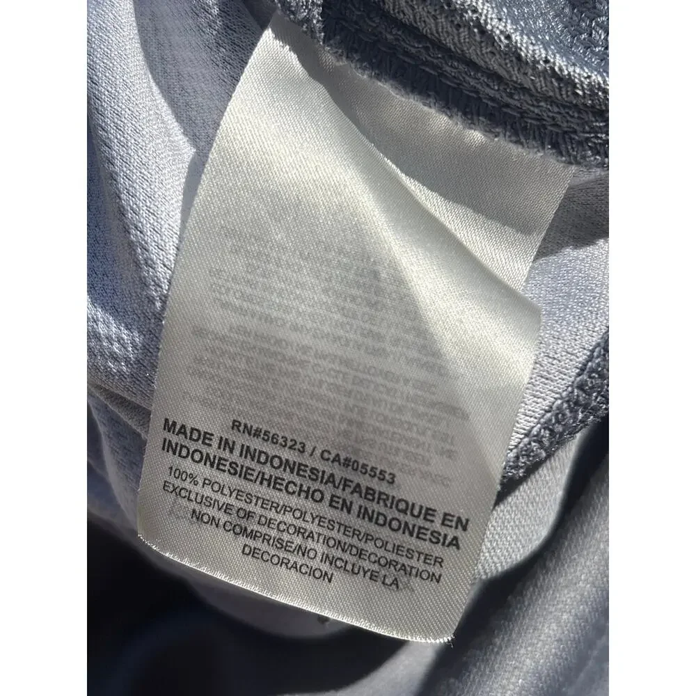 Vtg Y2K Nike Air Jordan Dri-Fit athletic pant zipper ankle 2XL grey white stripe